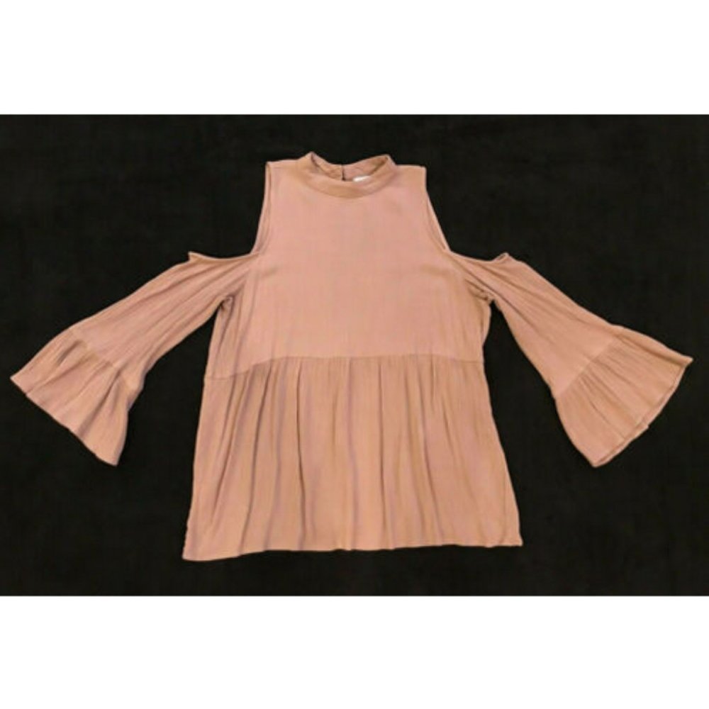 American Eagle Brown Cold Shoulder Flare Sleeve S